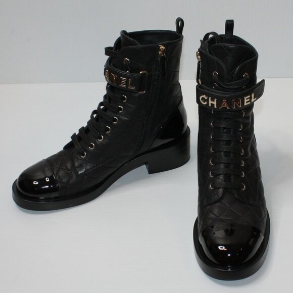 Chanel 45 mm Adventure LU Quilted Leather Black Boots in size EU 41 / US 11 - Picture 1 of 7